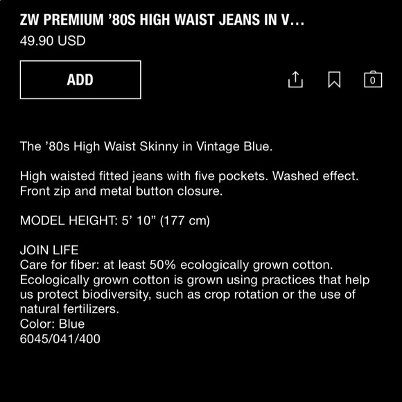 Zara high waisted jeans 👖 - Picture 4 of 4